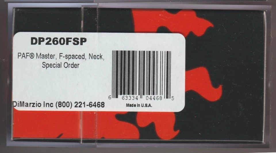 Humbucker DiMarzio® PAF Master Neck~"F" Espaciado~DP260~Negro/Púrpura~EE. UU.~Nuevo Foto 3 de 3