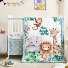NacoMoco 3-Piece Crib Bedding Set for Boys Girls - Ultra Soft  Skin Friendly