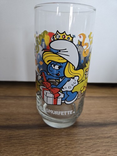 Vintage 1983 The Smurfs Drinking Glasses Harmony, Brainy, Smurfette, Hefty,Handy - 第 2/7 張圖片