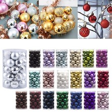 34PCS 40mm Palline di Natale Ornamenti Set con Scatola Portaoggetti per una Facile Conservazione