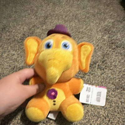 FNAF Orville Elephant Plush Small Orange/Purple Hat With Tags 2022