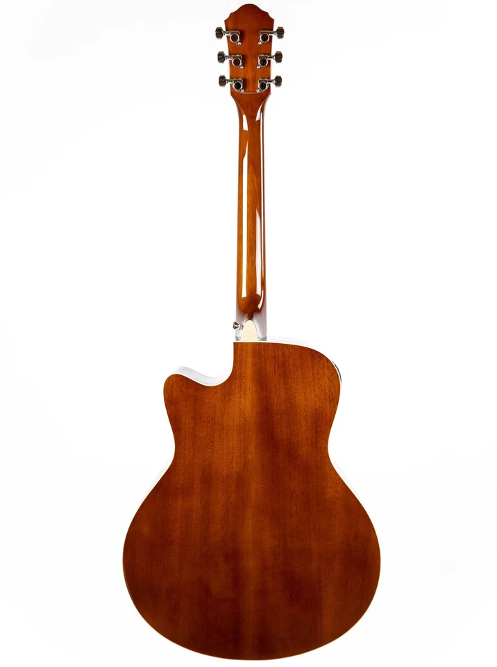 Oscar Schmidt Mini Auditorium Acoustic-Electric Guitar, Spalted Maple w/ Cable - Image 3 of 4