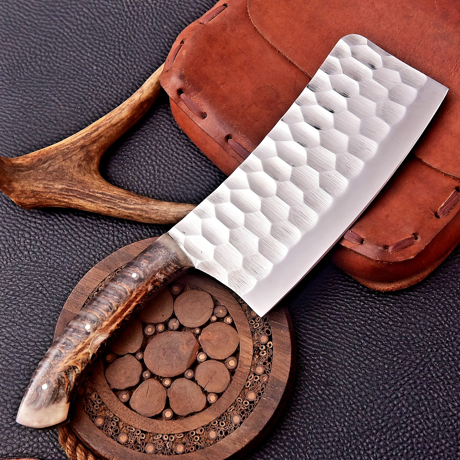 CUSTOM HAND MADE FORGE HIGH CARBON STEEL CLEAVER  / MEET CHOPPER 2950