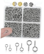 320pcs Small Screw Eye Pins for Jewelry Making DIY Crafts, Stainless Steel