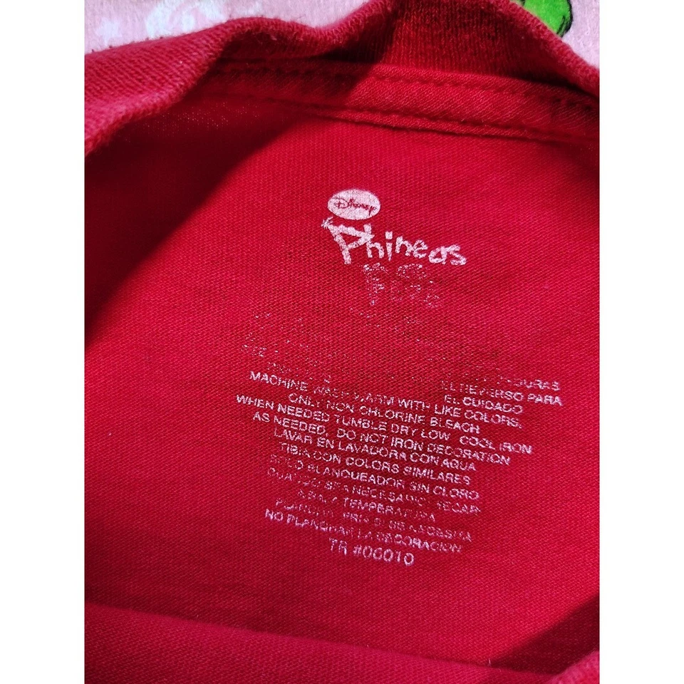 Camiseta De Colección Y2K Phineas y Ferb Niños Talla 5/6 2011 Rara Foto 4 de 4