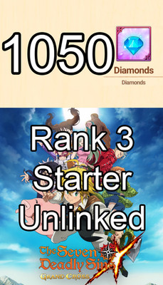 Seven Deadly Sins Grand Cross, 1050+ GEMS, Diamonds, Random Units, 7DS, GLOBAL