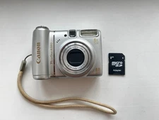 Canon PowerShot A580 IS Digital Camera - Silver (TESTED) + Card 1gb