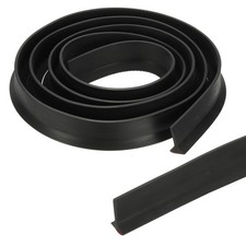 118 Inch Collapsible Shower Threshold Water Guards Black 1.2" x 0.6"
