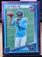 2025 Donruss #350 Cam Ward Rated Rookie Season Stat Line /39 SSP Titans 🔥🔥🔥🔥