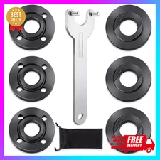 7PCS Angle Grinder Flange Nut Set with Wrench Compatible 4.5–5" Tools 5/8-11 NEW