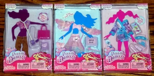 Set of 3 Sky Dancers Dream Dancers Dreamy Designs Outfits - Jakks Pacific, 2006