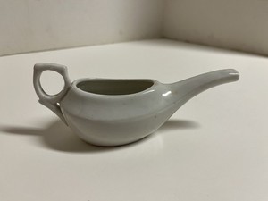 Vintage Antique Medical White Porcelain INVALID FEEDER / Hospital Infant Feeder