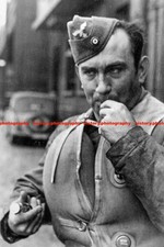 F029859 German Fighter Plane Crew Member Tests Life Vest Before Takeoff Battle o