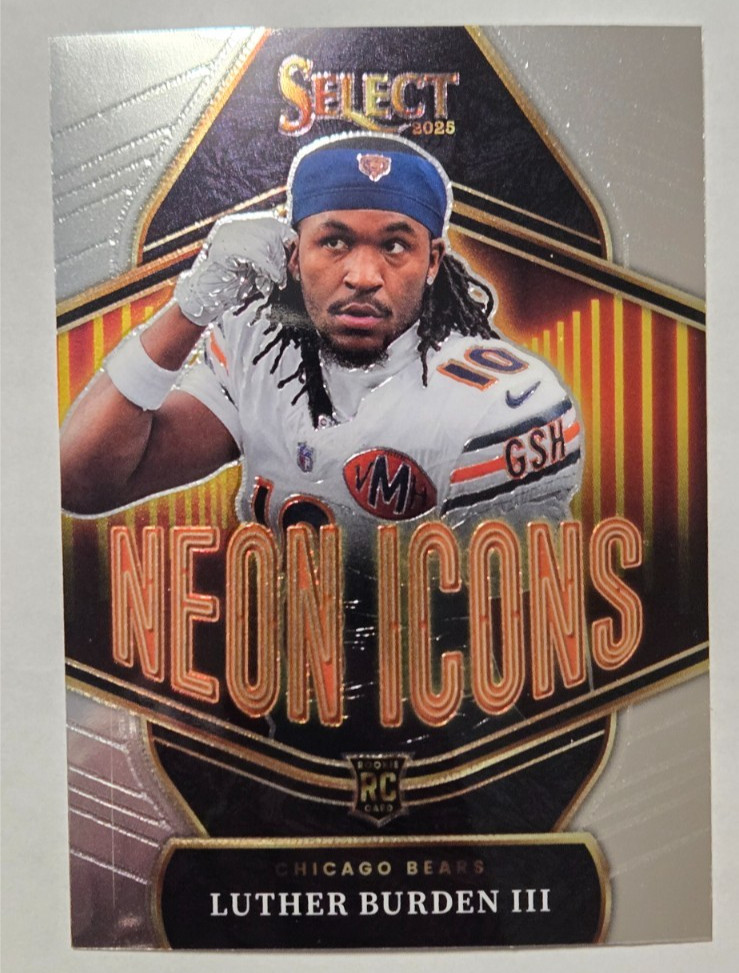 2025 Panini Select Luther Burden III Neon Icons #2 Bears