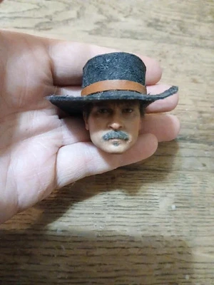 Head 1/6 scale custom cowboy hat western - Photo 1/4
