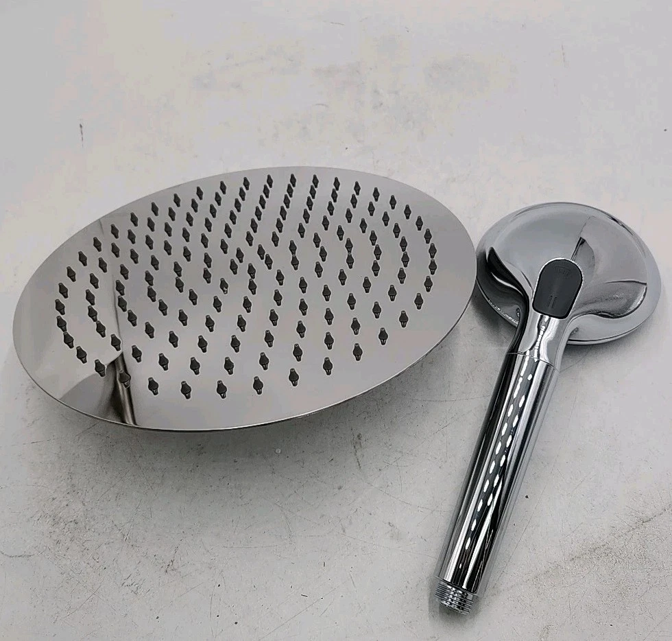 NEW Cobbe 12" All Metal Rain Shower Head & Handheld Spray Combo - Silver