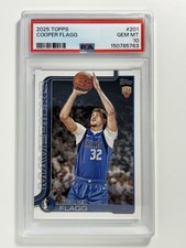 2025-26 TOPPS FLAGSHIP #201 COOPER FLAGG ROOKIE CARD RC MAVS PSA 10 GEM MINT B