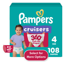 Pampers Cruisers 360 Baby Diapers Size 4, 108 Count Select for More Options , S