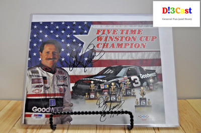 1992 Dale Earnhardt Winston Cup Champion Hero Card Signed 2x w/ PSA Certificate