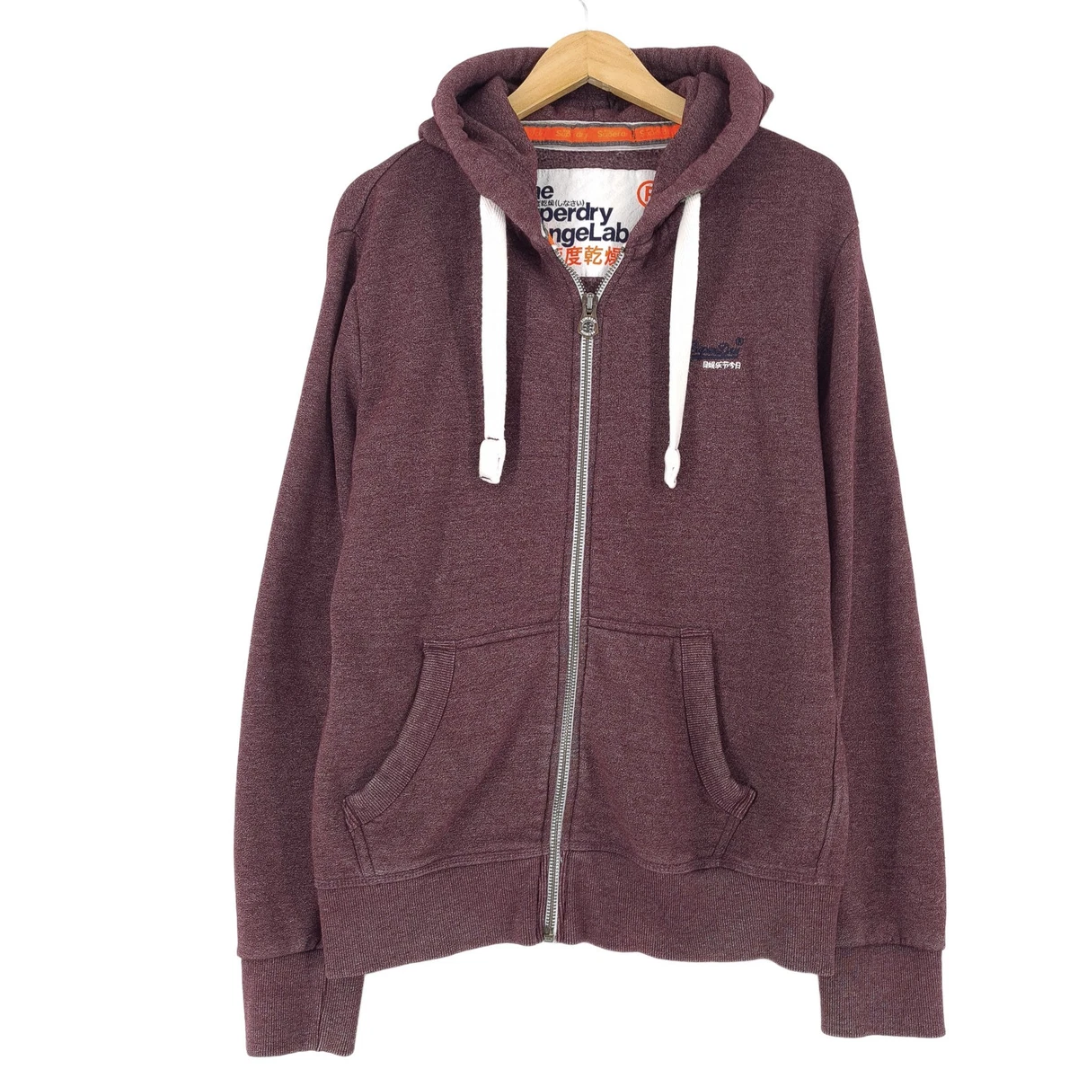 Sweat à Capuche Superdry Homme Noir Phoenix Grey Grit - NEUF Avec étiquettes