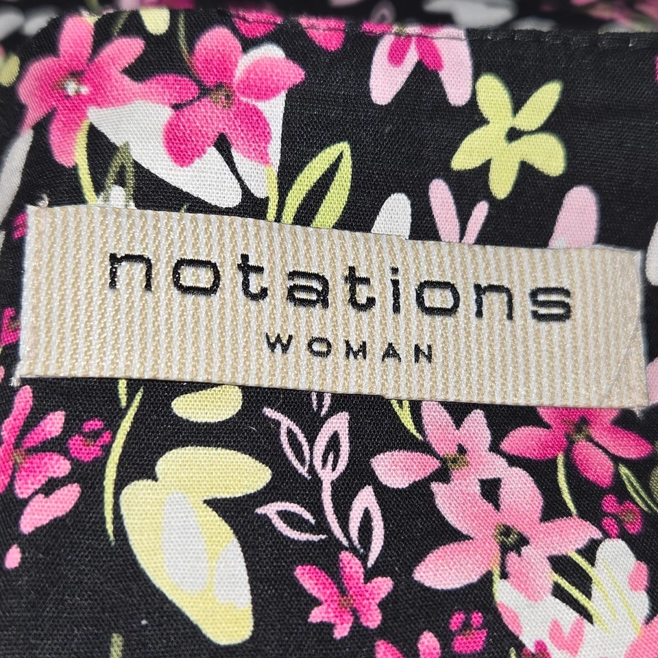 Falda Floral Notations Mujer 24W Negra Rosa Lunares Cottagecore Romántica  Foto 2 de 4