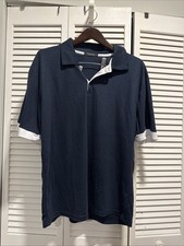 SIIMHWRSS Men’s Polo Shortsleeve T Shirt Size XXL, Blue, NWOT