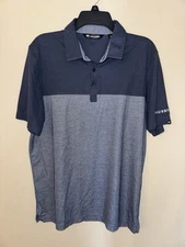 Travis Matthew Gray 2 Tone Golf Polo Shirt - Men's Large Hussman Logo
