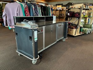 Mobile Barista Station Tehni-Brew Coffee Cart, Gold Cart