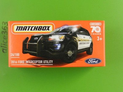 Power Grabs - Matchbox 2023 - 2016 Ford Interceptor Utility - 24 - neu in OVP