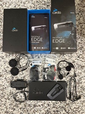 Cardo PACKTALK EDGE Motorcycle Bluetooth Communication System Headset Intercom