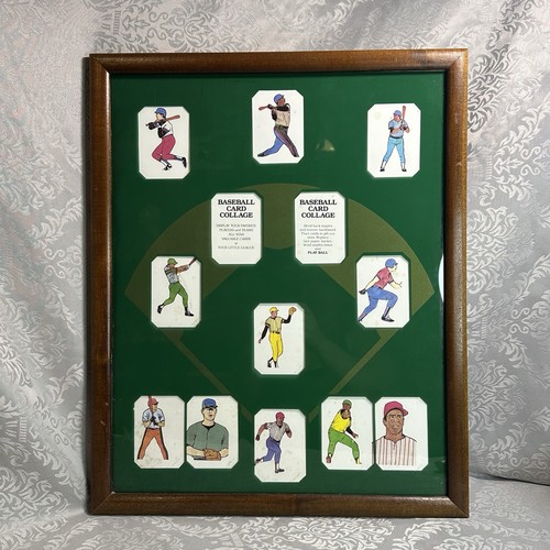 Vintage Baseball Display Board: Trading Card Sports Field Frame 21” X 17.5” Rare