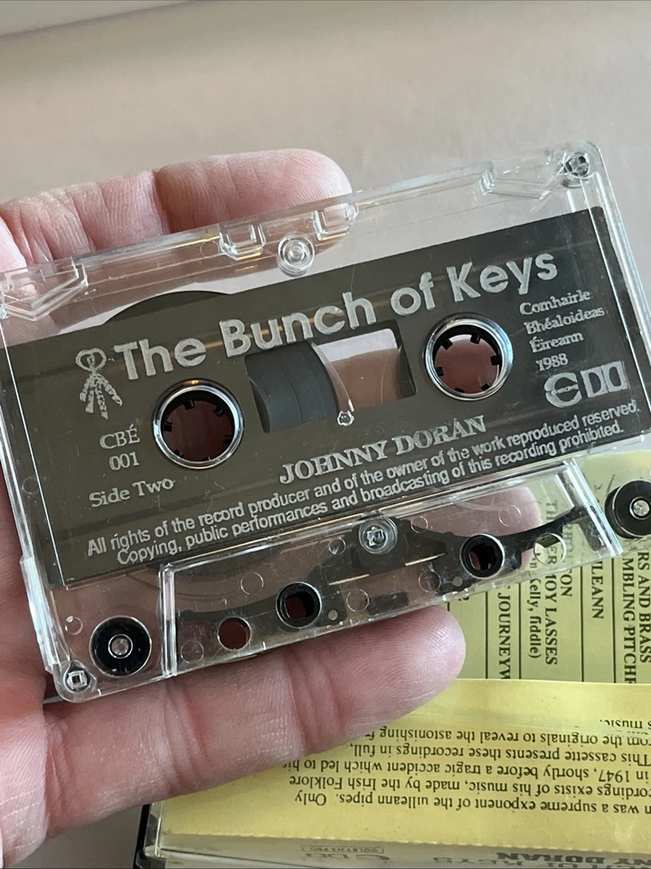 Johnny DORAN - A Bunch Of Keys. Cassette. 1988. Rare. VG+/VG+. Uilleann Piper. - Image 4 of 4