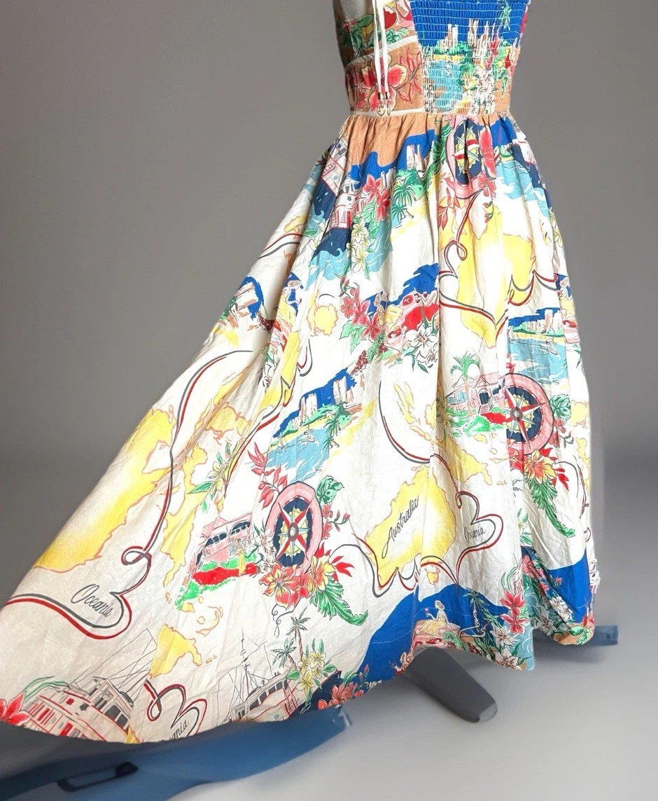 chinese dress ladies Christian Lacroix Linen Midi Dress Medium main image 0