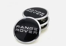 4x Black Range Rover Wheel Center Hub Caps Land Rover Supercharged 62MM