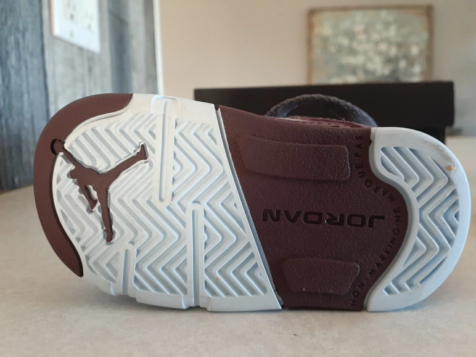 Toddler Nike Air Jordan 5 Burgundy Size 4C - Image 3 of 4