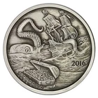 ANTIQUED 2016 FINDING SILVERBUG ISLAND #2 KRAKEN REDDIT 1 oz .999 SILVER
