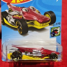 Hot Wheels Croc Rod Street Beasts Car 2019 HW FACTORY SET 7/10 170/250 Red/Yello