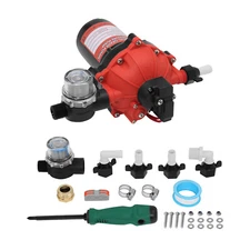 DC 12V 6.5 GPM RV High Pressure Water Diaphragm Pump Self-Priming Pump 70 PSI
