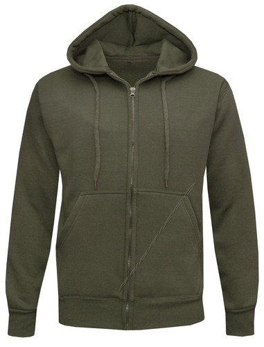 Sudadera con capucha con capucha lisa para hombre/mujer con cremallera en el torso jumper con capucha M - 4XL - Imagen 11 de 11