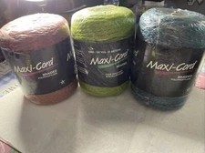 New Maxi-cord Lot 3 Macrame Braided 100 Yards 6MM-100 Yds-91 Yards