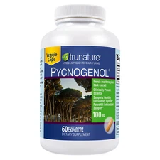 trunature Pycnogenol 100 mg, 60 Vegetarian Capsules Powerful Antioxidant Support