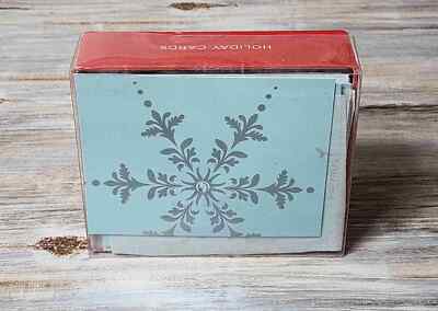 NEW Papyrus Multi Color Snowflake Embellished Rhinestone Holiday Cards Set of 20