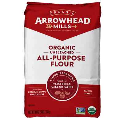 Arrowhead Mills Unbleached Organic All Purpose Flour, 5 lb Bag..