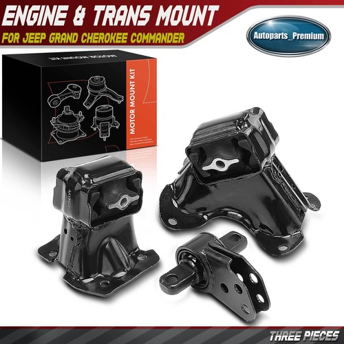 3Pcs Engine Motor Mount & Differential Mount for Jeep Grand Cherokee