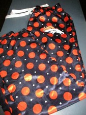 NWOT NFL DENVER BRONCOS WOMENS PJ PAJAMA LOUNGE PANTS - BLUE/ORANGE - MEDIUM