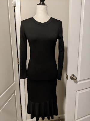 Mermaid Women's Bodycon Knit Sweater Dress Casual Slim Long Sleeve Jumper |  eBay