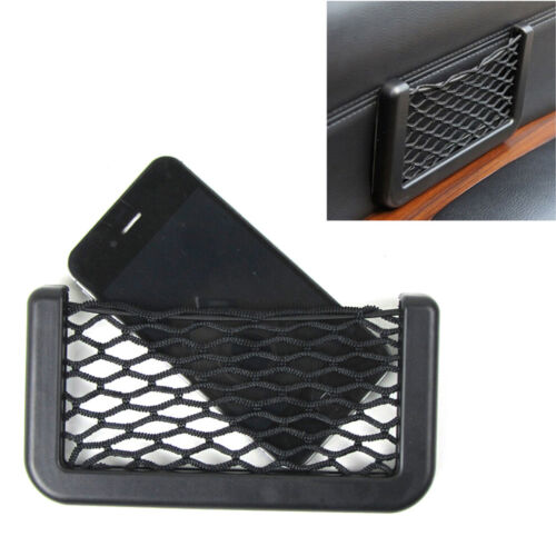 Car Interior Elastic Net Storage Phone Holder Organizer Adhesive Accessories - Picture 7 of 13
