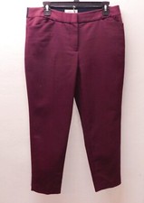 Liz Claiborne Women's 8 Emma Dress Pants Winetasting, Elastic Waistband