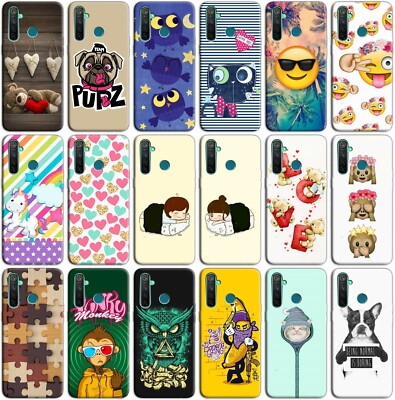 Cover Custodia Morbida In TPU Mixroom Per OPPO Realme 5 / 5 Pro, Fantasia Stilizzata