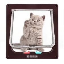 Cat Flap Dog Flap 4-Way Magnetic Closure for Cats Small Dogs Install Easily USA